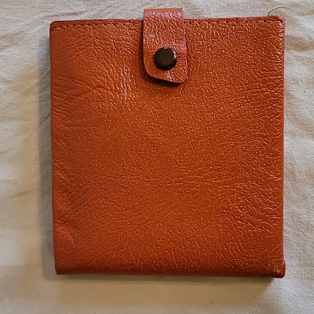Genuine Buffalo Orange Leather Wallet Billfold